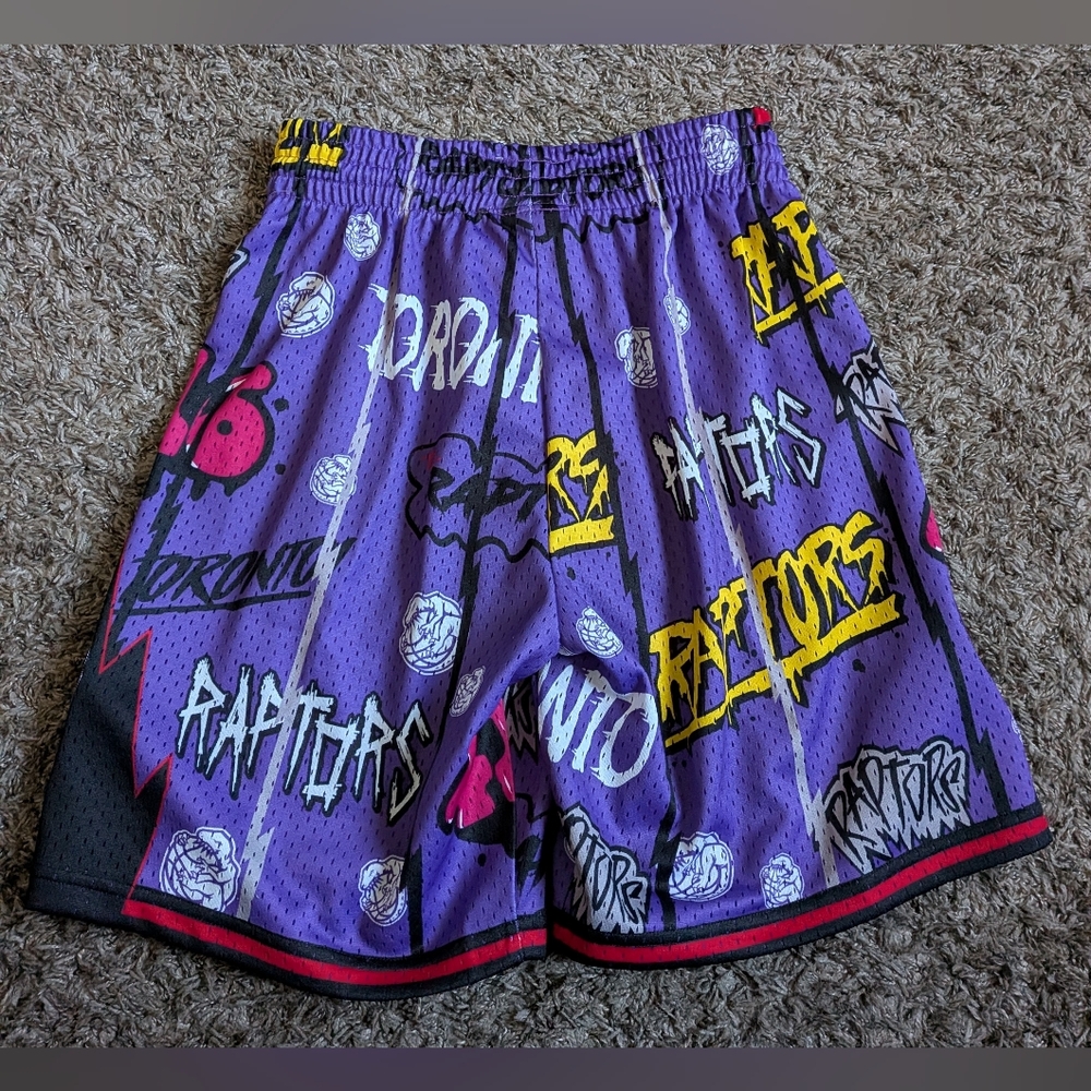 NWT Mitchell & Ness Toronto Raptors 1998/99 Hardwood Classics 9" Shorts S - Picture 9 of 9